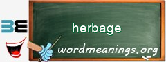 WordMeaning blackboard for herbage